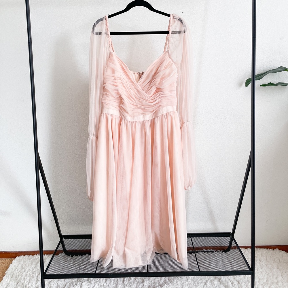 Eloquii Nabela tiered puff sleeve dress